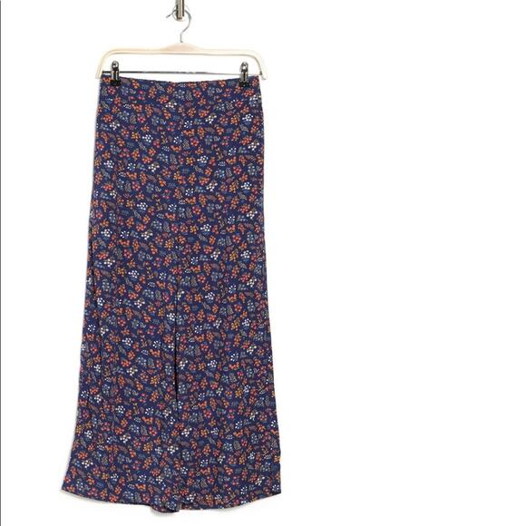 MADEWELL High Waisted Wide Leg Blue Pants Large - Picture 2 of 5